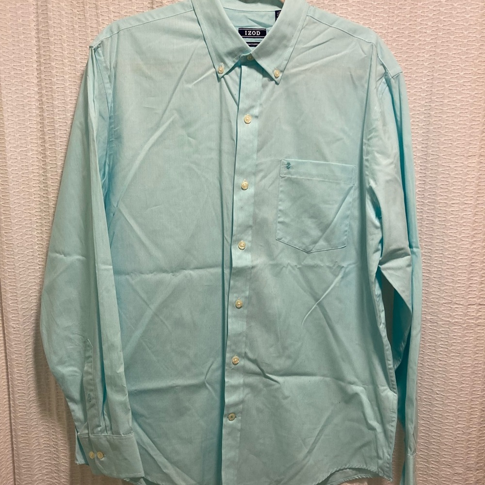 Men’s Teal Izod Button Down Shirt